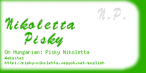 nikoletta pisky business card